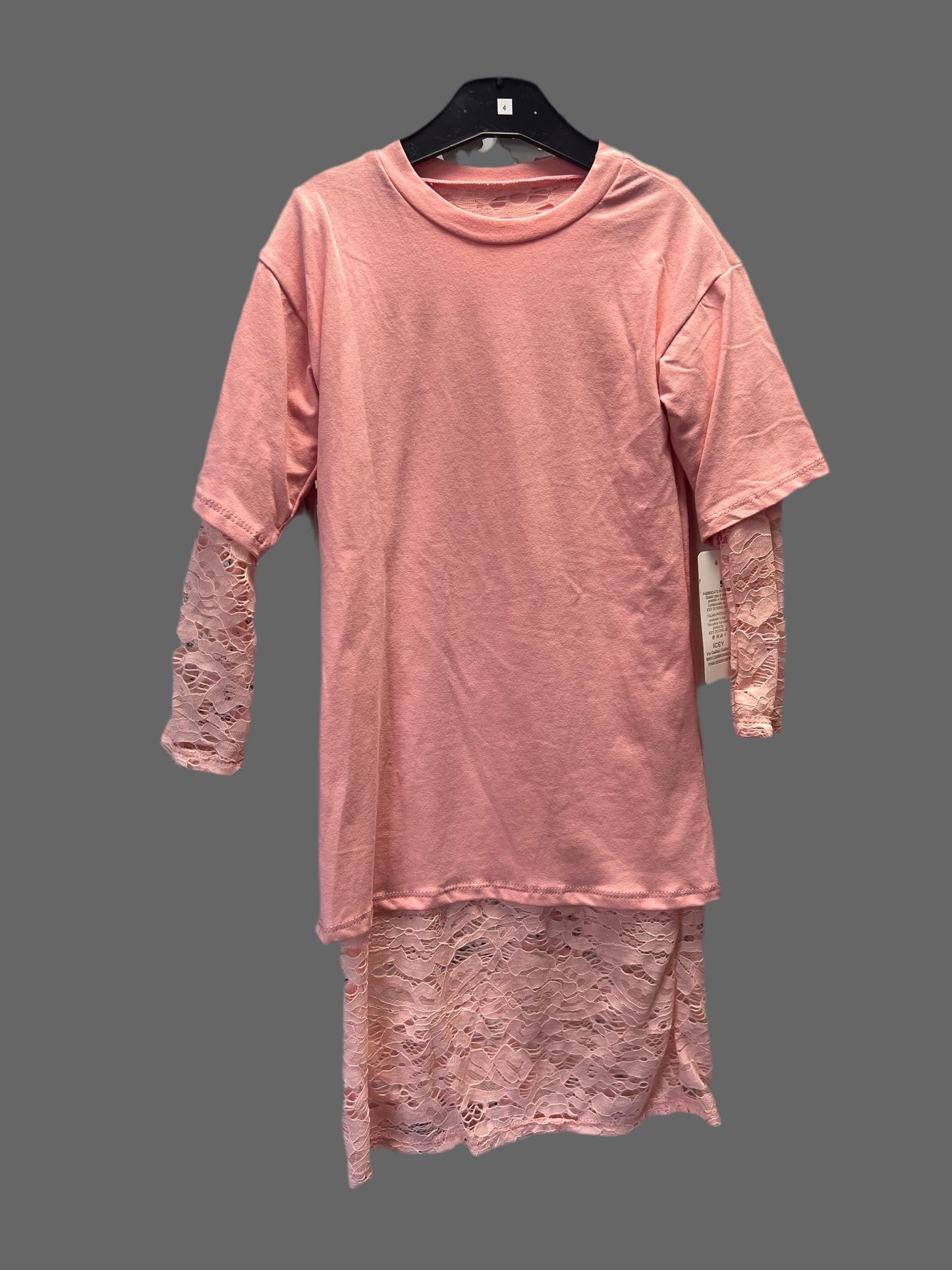 KIDS - Robe dentelle rose