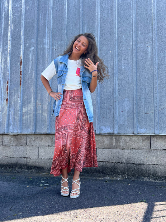 Jupe SEPHORA (bandana vieux rose)